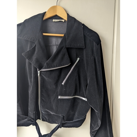 Vintage Velvet Moto Jacket - Picture 3 of 5